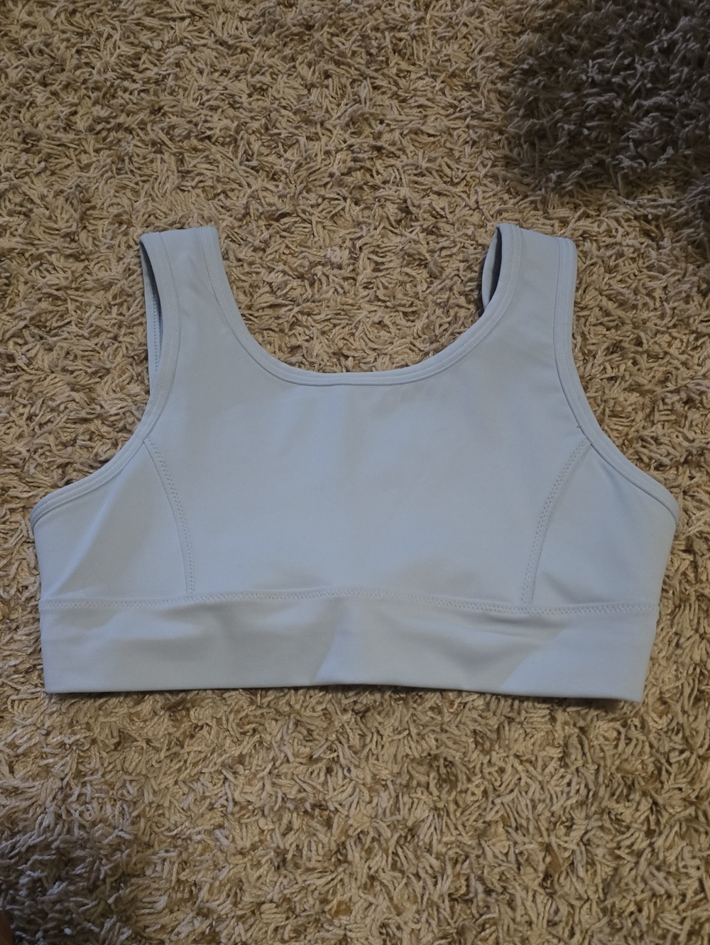 Athletic Works Light Gray Scoop Neck Sports Bra